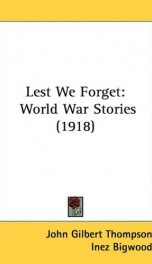 lest we forget world war stories_cover
