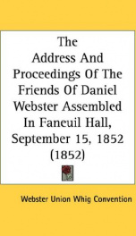 the address and proceedings of the friends of daniel webster_cover