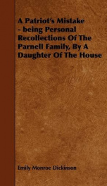 a patriots mistake being personal recollections of the parnell family_cover