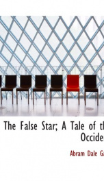 the false star a tale of the occident_cover