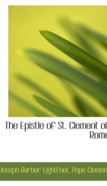 the epistle of st clement of rome_cover
