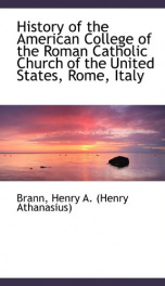 history of the american college of the roman catholic church of the united state_cover