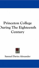 princeton college during the eighteenth century_cover