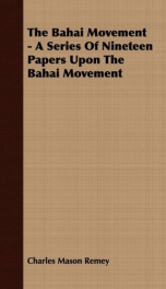the bahai movement a series of nineteen papers upon the bahai movement_cover