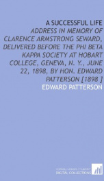 a successful life address in memory of clarence armstrong seward_cover