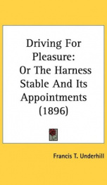 driving for pleasure or the harness stable and its appointments_cover