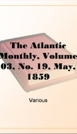 The Atlantic Monthly, Volume 03, No. 19, May, 1859_cover