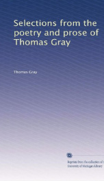 selections from the poetry and prose of thomas gray_cover