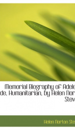 memorial biography of adele m fielde humanitarian by helen norton stevens_cover