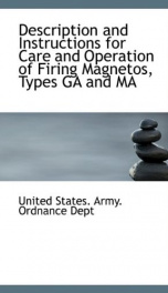 description and instructions for care and operation of firing magnetos types ga_cover