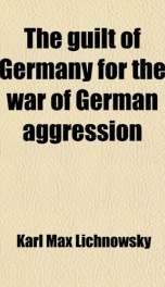 the guilt of germany for the war of german aggression_cover