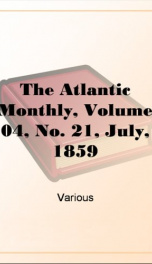 The Atlantic Monthly, Volume 04, No. 21, July, 1859_cover