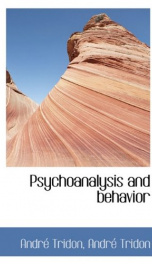 psychoanalysis and behavior_cover