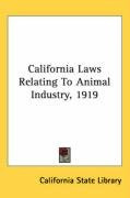 california laws relating to animal industry 1919_cover