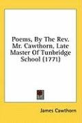 poems by the rev mr cawthorn late master of tunbridge school_cover
