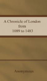 A Chronicle of London from 1089 to 1483_cover