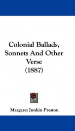 colonial ballads sonnets and other verse_cover