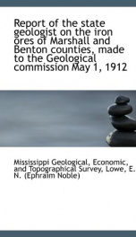 report of the state geologist on the iron ores of marshall and benton counties_cover