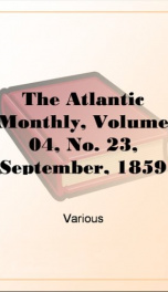 The Atlantic Monthly, Volume 04, No. 23, September, 1859_cover