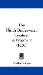 the ninth bridgewater treatise a fragment_cover