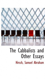 the cabbalists and other essays_cover