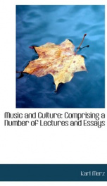 music and culture comprising a number of lectures and essays_cover