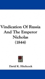 vindication of russia and the emperor nicholas_cover