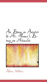 an essay in answer to mr humes essay on miracles_cover