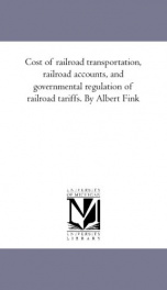 cost of railroad transportation railroad accounts and governmental regulation_cover