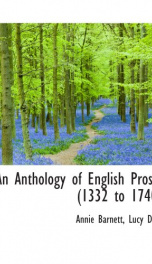 an anthology of english prose 1332 to 1740_cover