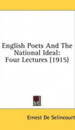 english poets and the national ideal four lectures_cover