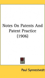 notes on patents and patent practice_cover