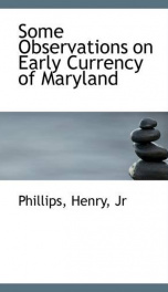 some observations on early currency of maryland_cover