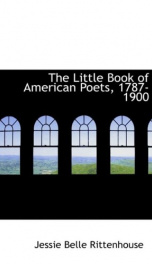 the little book of american poets 1787 1900_cover