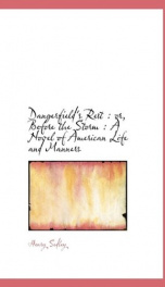 dangerfields rest or before the storm a novel of american life and manners_cover