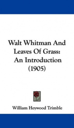 walt whitman and leaves of grass an introduction_cover