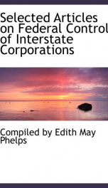 selected articles on federal control of interstate corporations_cover