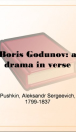 Boris Godunov: a drama in verse_cover