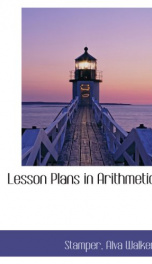 lesson plans in arithmetic_cover