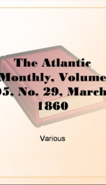 The Atlantic Monthly, Volume 05, No. 29, March, 1860_cover