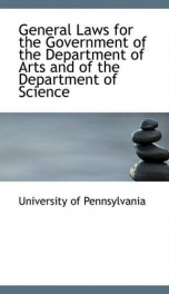 general laws for the government of the department of arts and of the department_cover