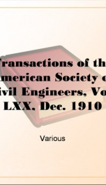 Transactions of the American Society of Civil Engineers, Vol. LXX, Dec. 1910_cover