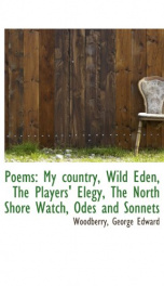 poems my country wild eden the players elegy the north shore watch odes an_cover