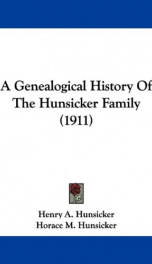 a genealogical history of the hunsicker family_cover