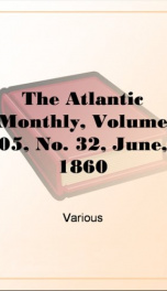 The Atlantic Monthly, Volume 05, No. 32, June, 1860_cover