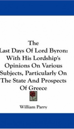 the last days of lord byron_cover