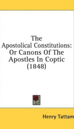 the apostolical constitutions or canons of the apostles in coptic_cover