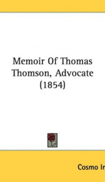 memoir of thomas thomson advocate_cover