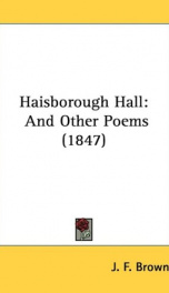 haisborough hall and other poems_cover