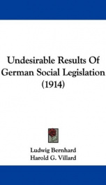 undesirable results of german social legislation_cover